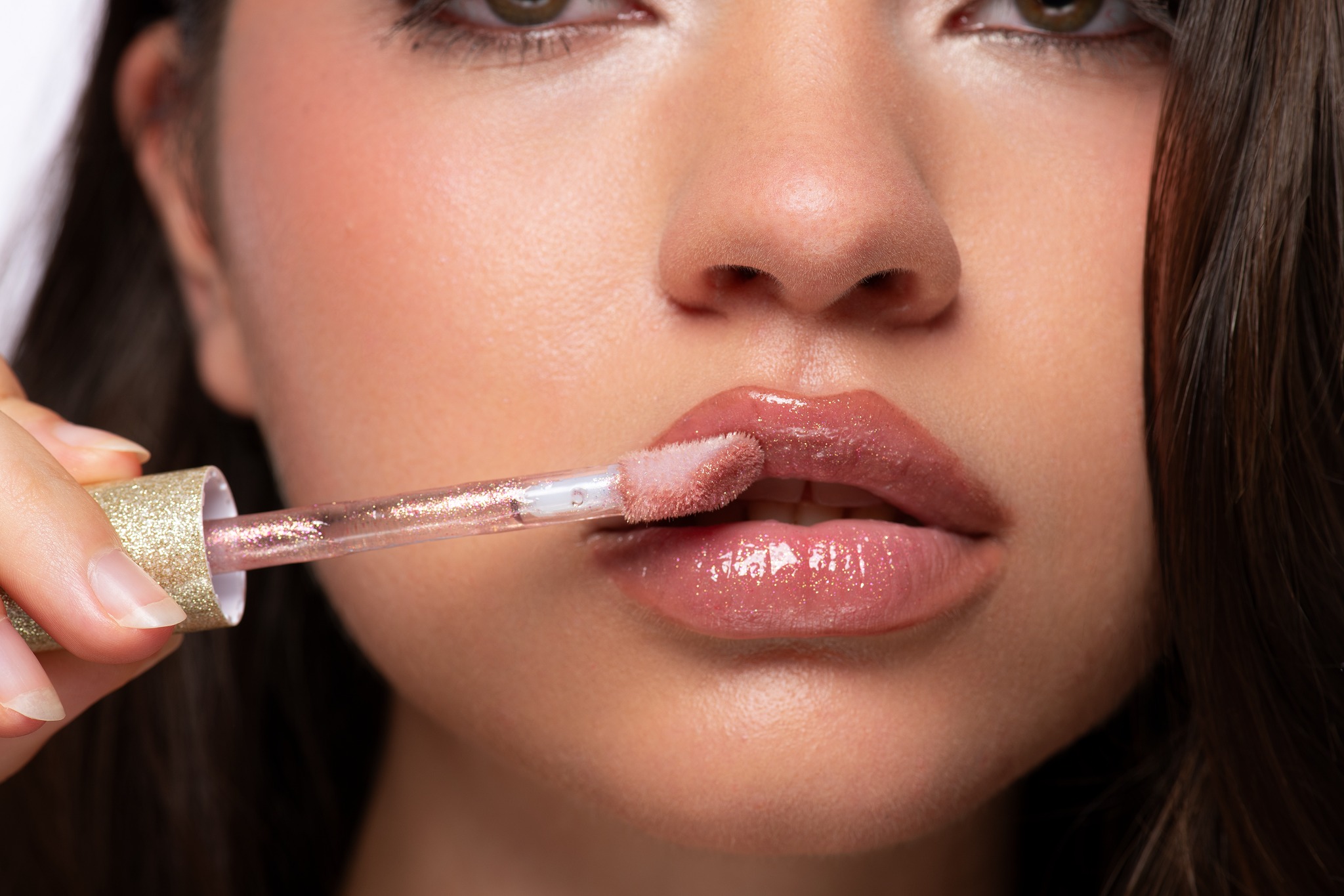 Detalle cosmético de labios