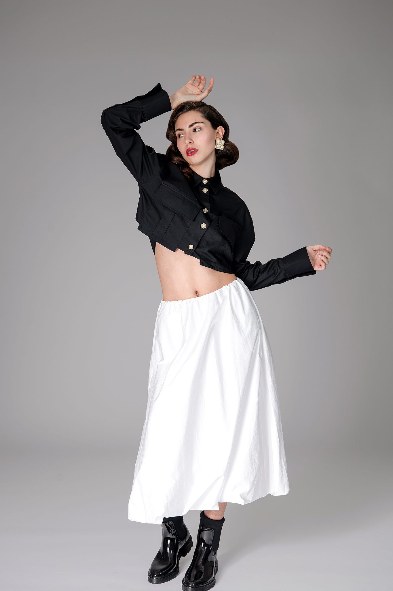 Retrato high fashion de Olga Aragón