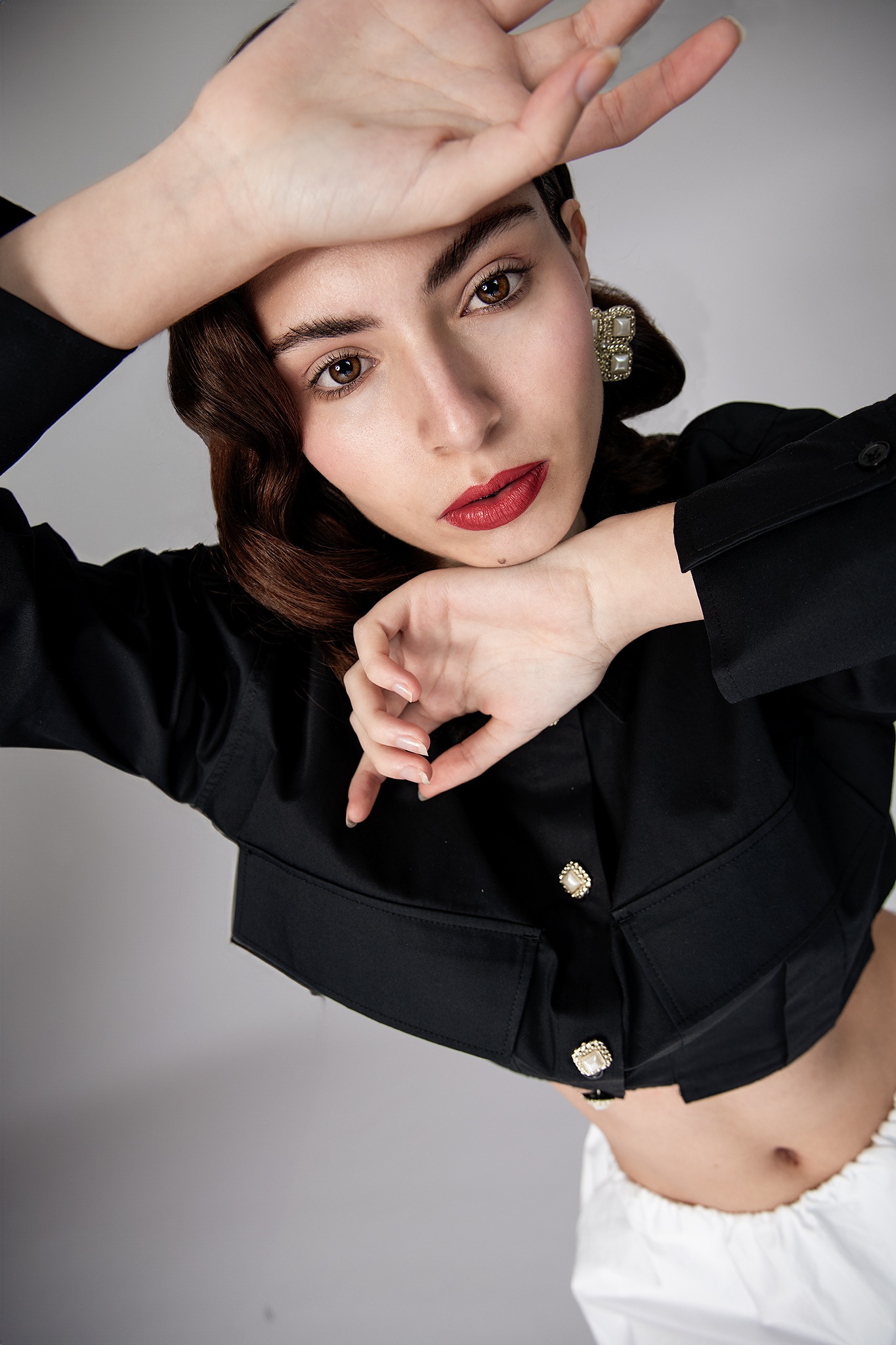 Editorial de moda en estudio