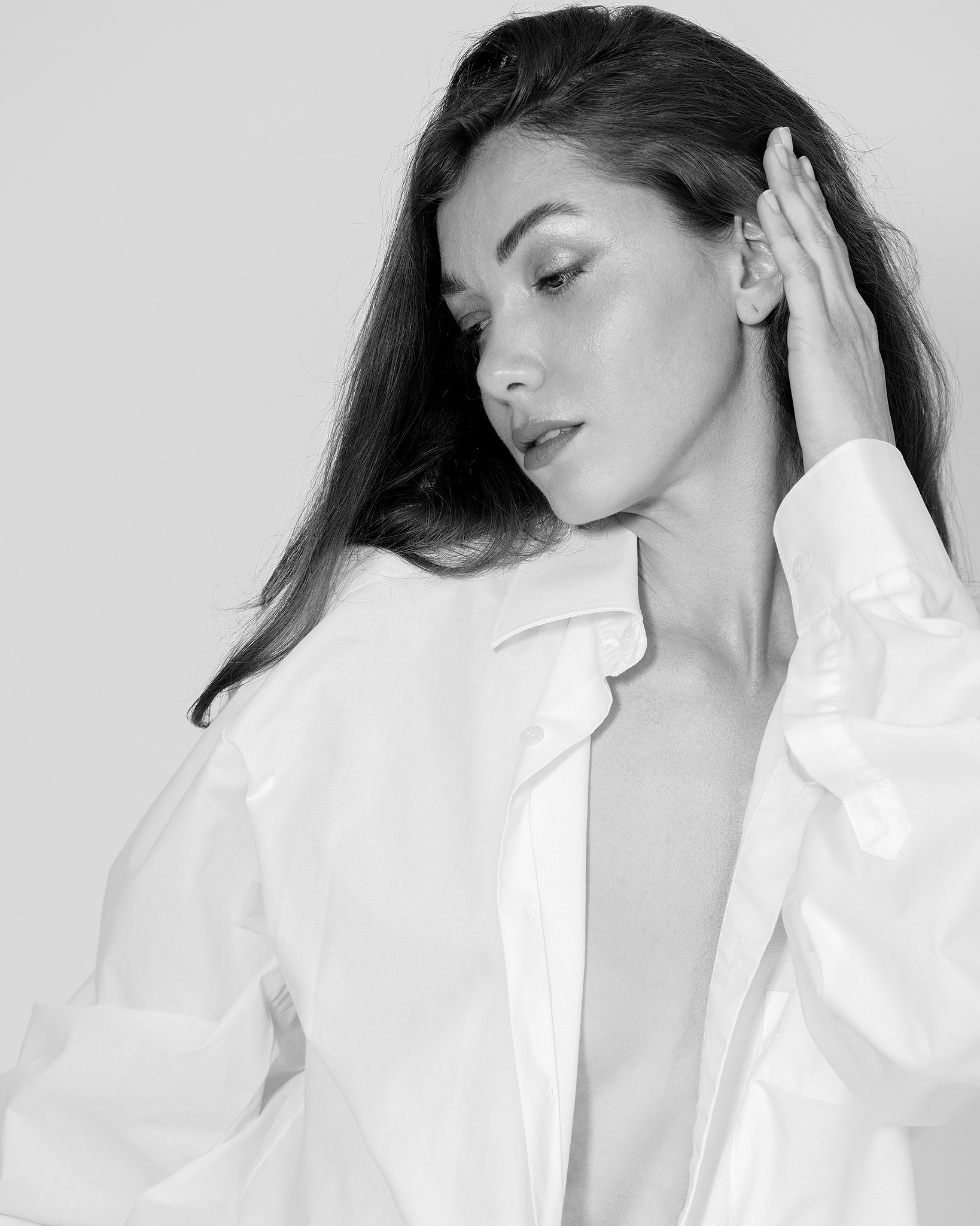 Boudoir editorial en blanco y negro