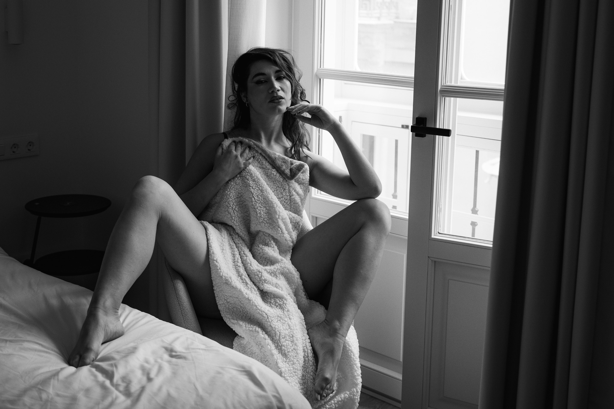 Retrato boudoir sentado