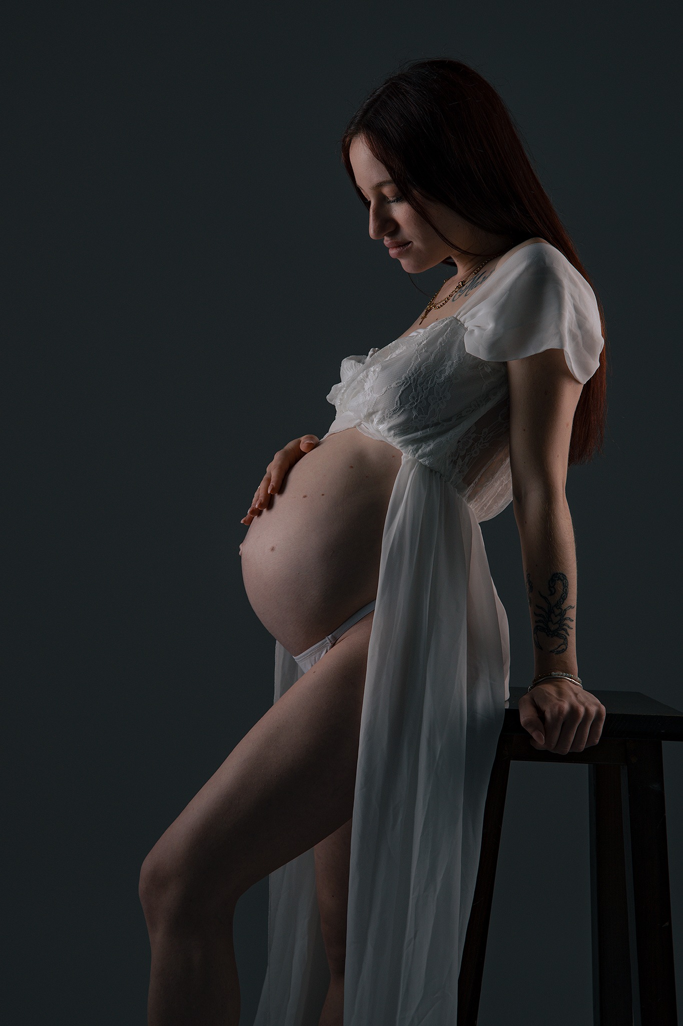 Maternidad Fine Art en estudio
