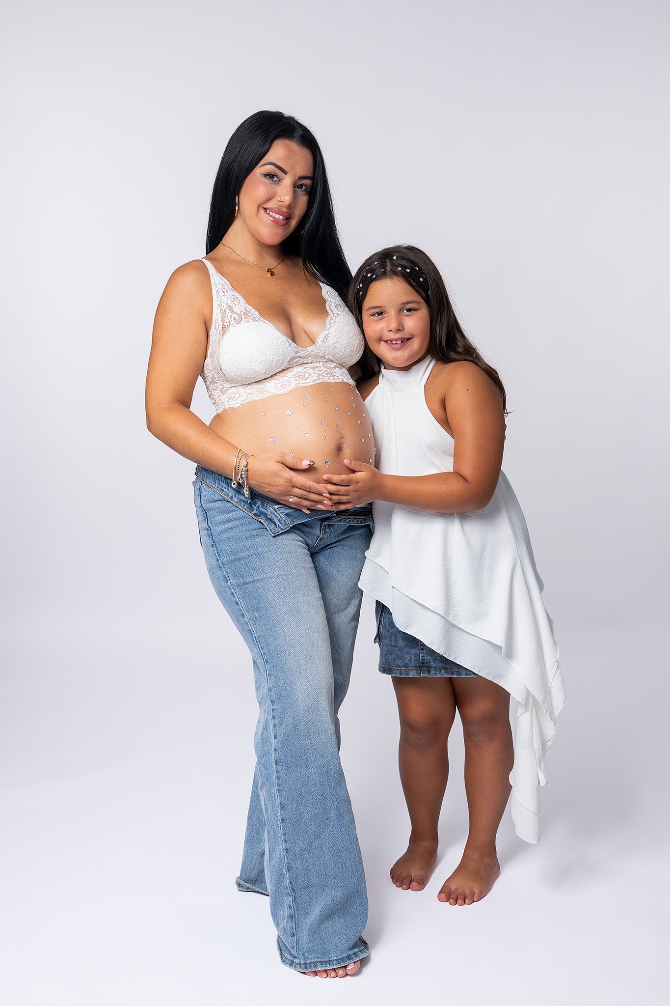 Lorena junto a su hija